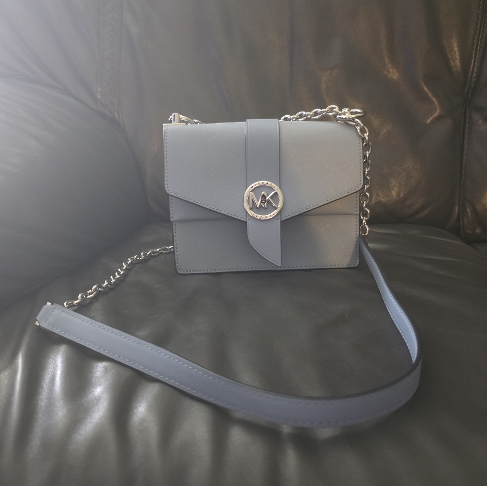Elegant Blue Chain Strap Women's Bag